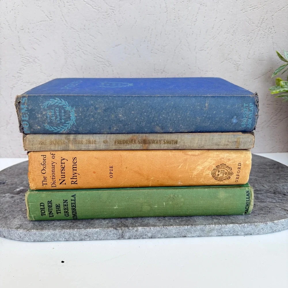 Vintage Childrens Nursery Rhymes Books Set 4 Oxford Dictionary Poems 1941 House